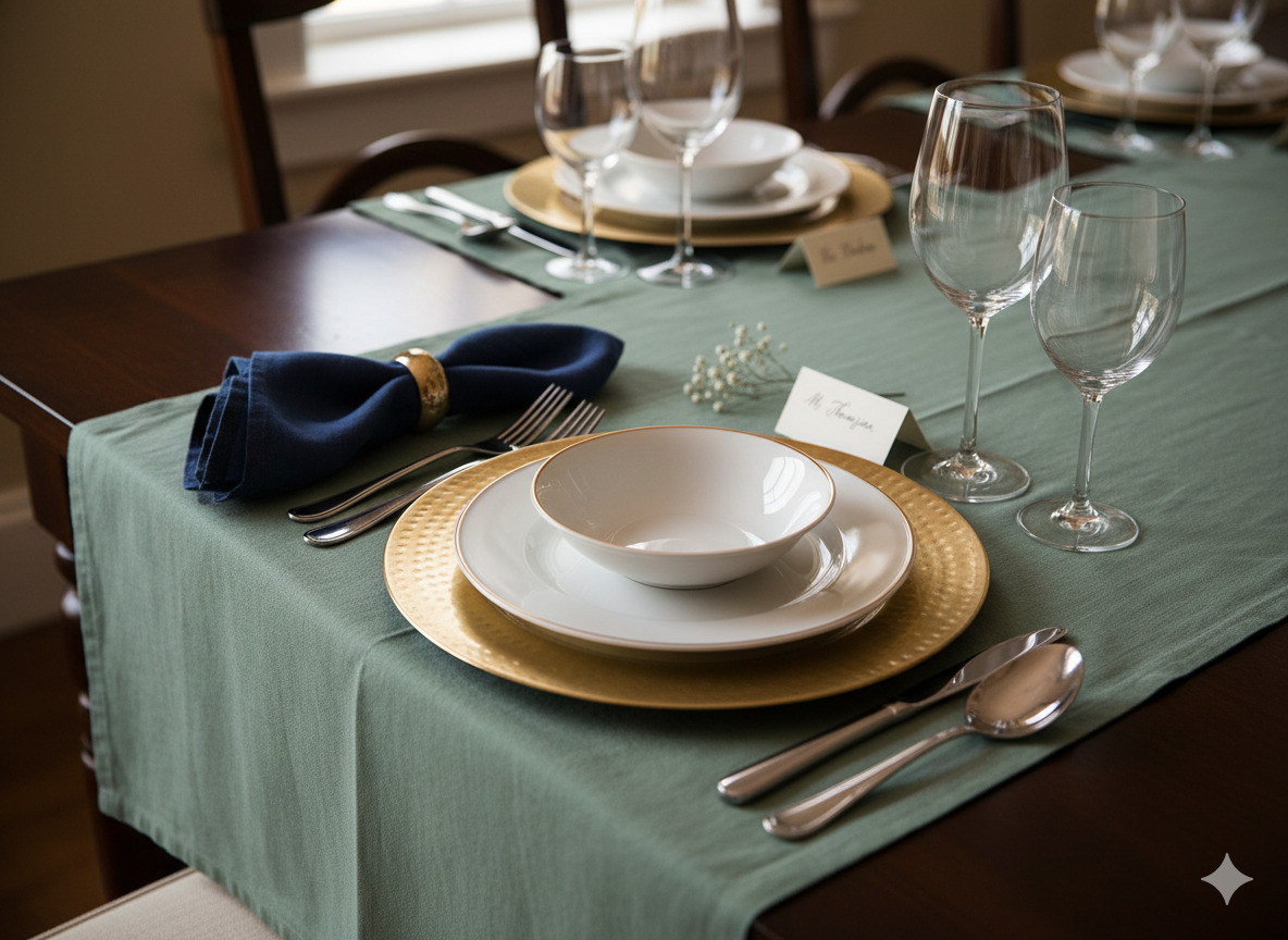 Luxury linen table setting collection